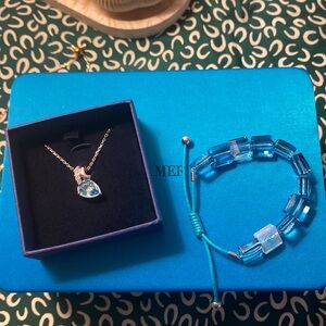 Swarovski blue set of 2